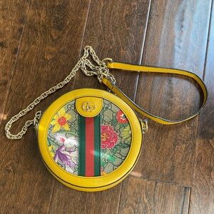 GUCCI Ophidia Flora Webbing Line Round Shoulder Bag
